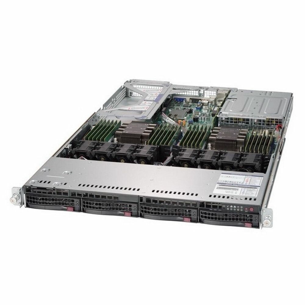 SuperMicro Платформа системного блока SuperMicro SYS-6019U-TR4 1U, 2xLGA3647 (up to 205W), iC621 (X11DPU), 24xDDR4, up to 4x3.5 HDD, 4x1GbE, 2x750W, 2x PCIEx16, 1x PCIEx8 LP, 1x PCIEx8 internal LP, (264247) SYS-6019U-TR4