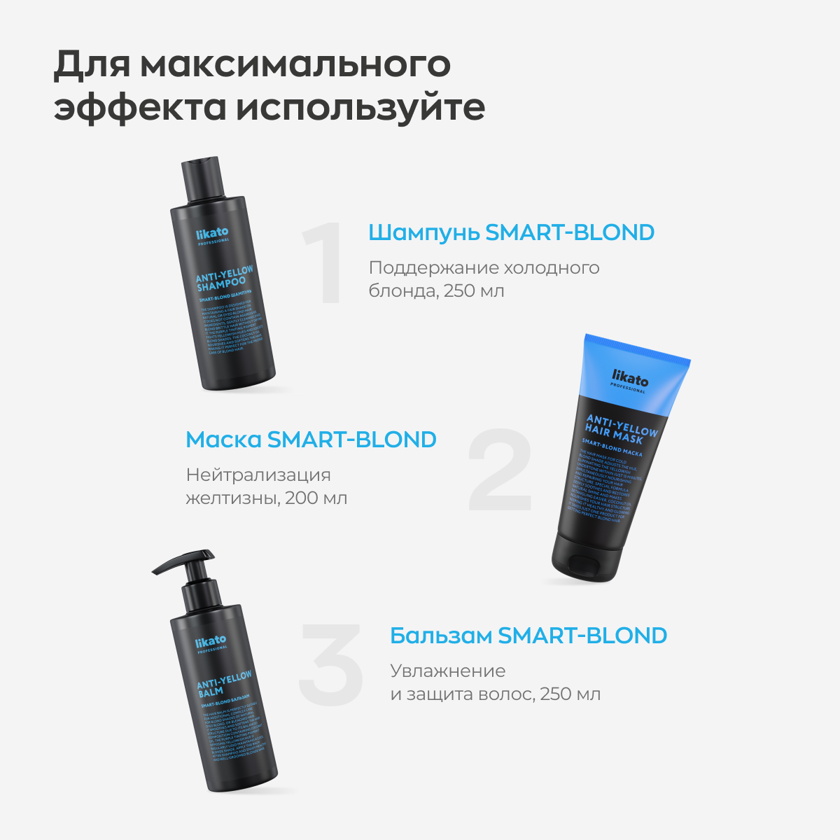 Шампунь для волос Likato Smart-Blond Софт-блонд 250мл ФДА Компани - фото №16