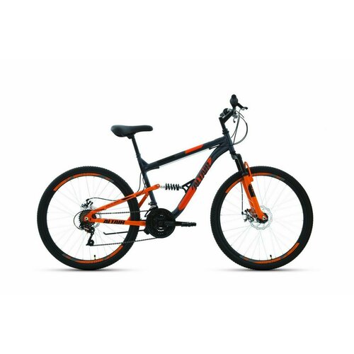 Велосипед Altair MTB FS 26 20 disc оранжевый темно-серый 26 160 2021 года RBKT1F16E015 28548₽