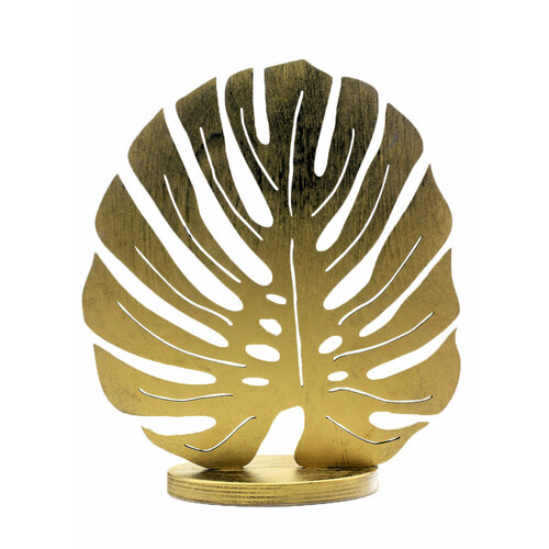 Декор для дома интерьера настольный для украшения комнаты Monstera из дерева от мастерской FrogDog