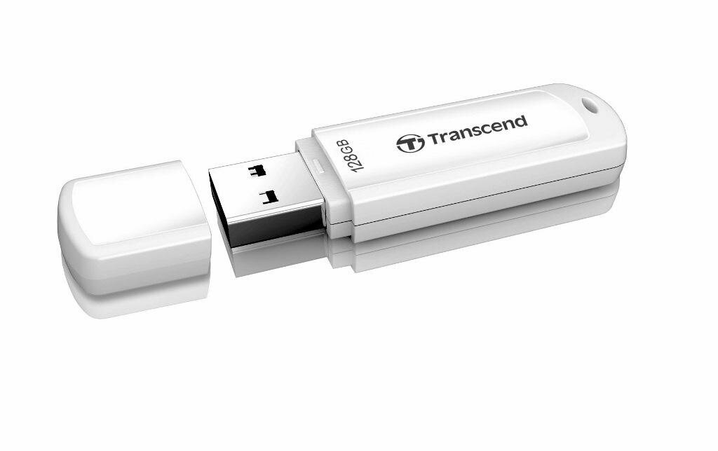 Флеш-память Transcend JetFlash 730, 128Gb, USB 3.1 G1, бел, TS128GJF730