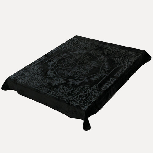 Изображение товара Пледы и покрывала Smoon Плед однотонный графитовый "Орнамент" 200x240 евро Смун