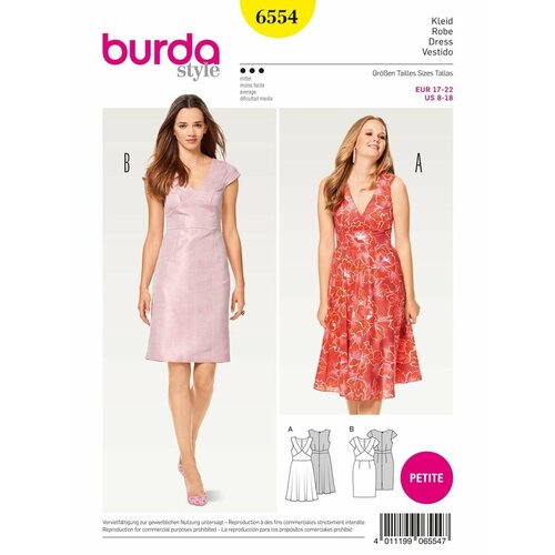 Выкройка Burda 6554 Платье