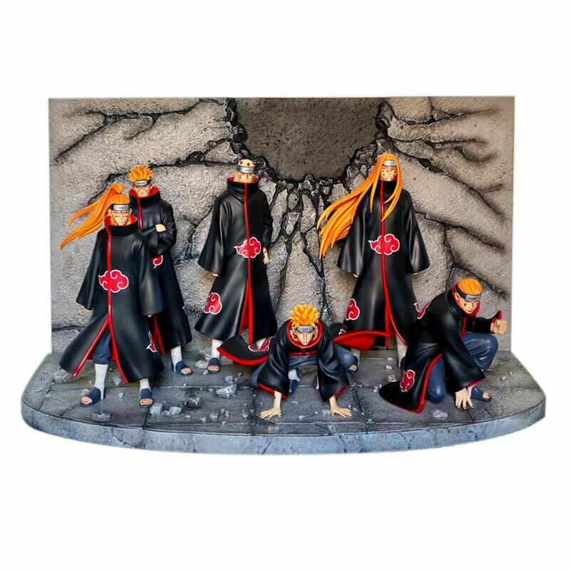 Набор Аниме Наруто Фигурок Pain Akatsuki, Клан Акацуки 35см