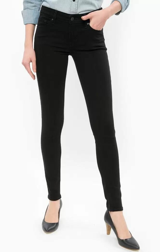Джинсы скинни Levi's 711 SKINNY, цвет black sheep, размер 44-48