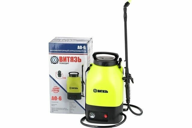 Аккумуляторный опрыскиватель АО-6 Витязь 6л Li-ion 12В 20А/ч удочка 60-90см