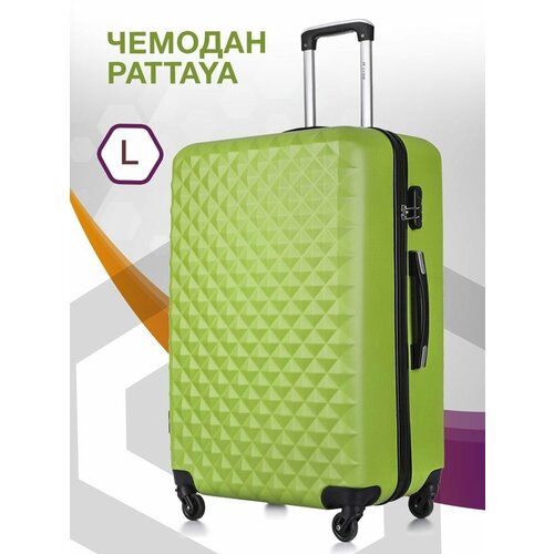 фото Чемодан l'case phatthaya, 115 л, размер l, светло-зеленый