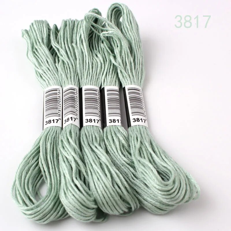 Нитки для вышивки 3817 6 нитей 10 шт.