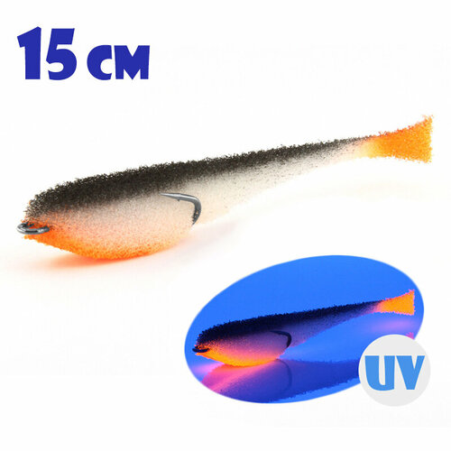 Поролоновая Рыбка Мормыш с Открытым Двойником 15cm #01 (3 шт.)