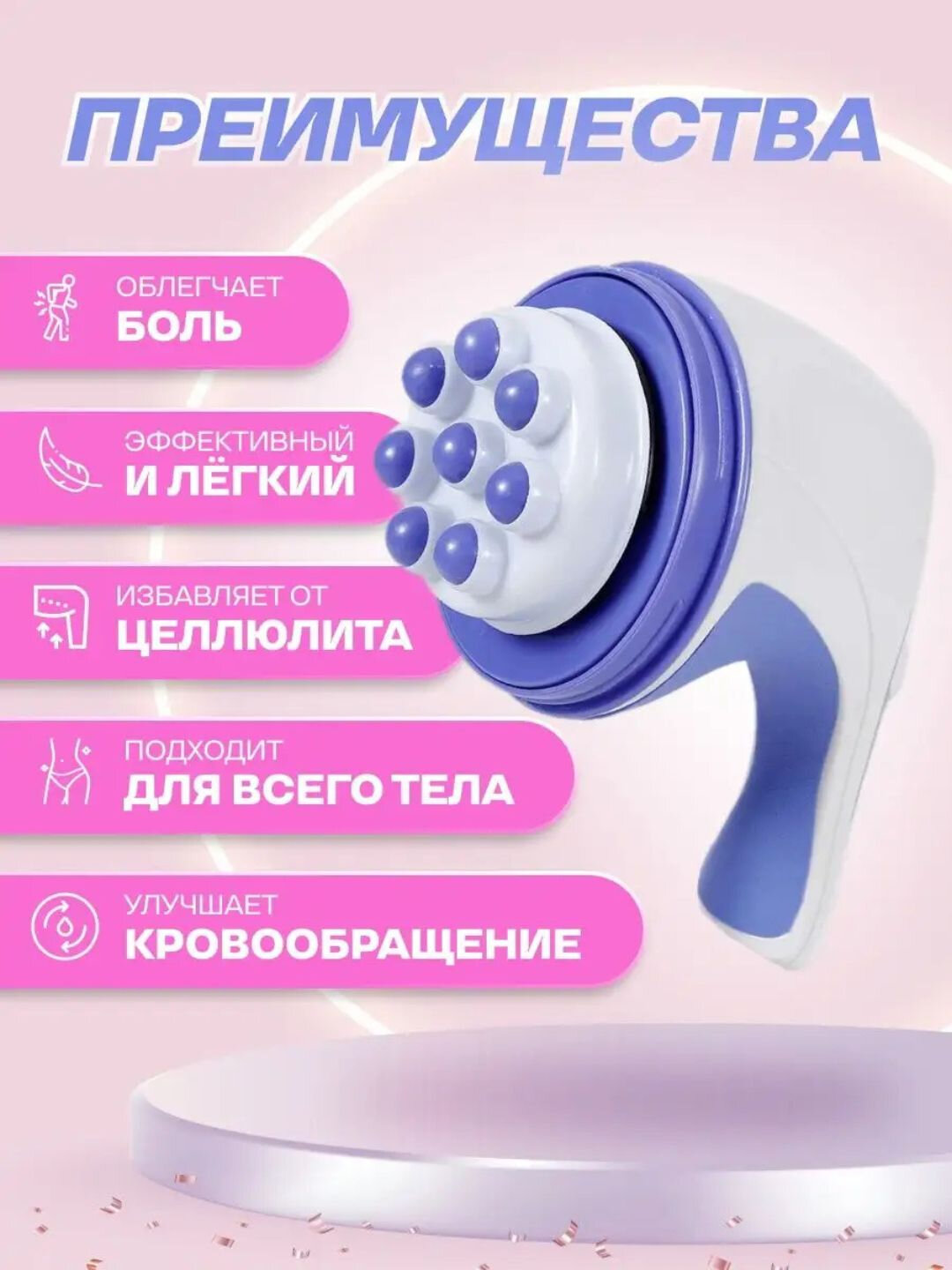 Массажер Relax & Spin Tone, электрический, вибрационный, для тела — фото 1
