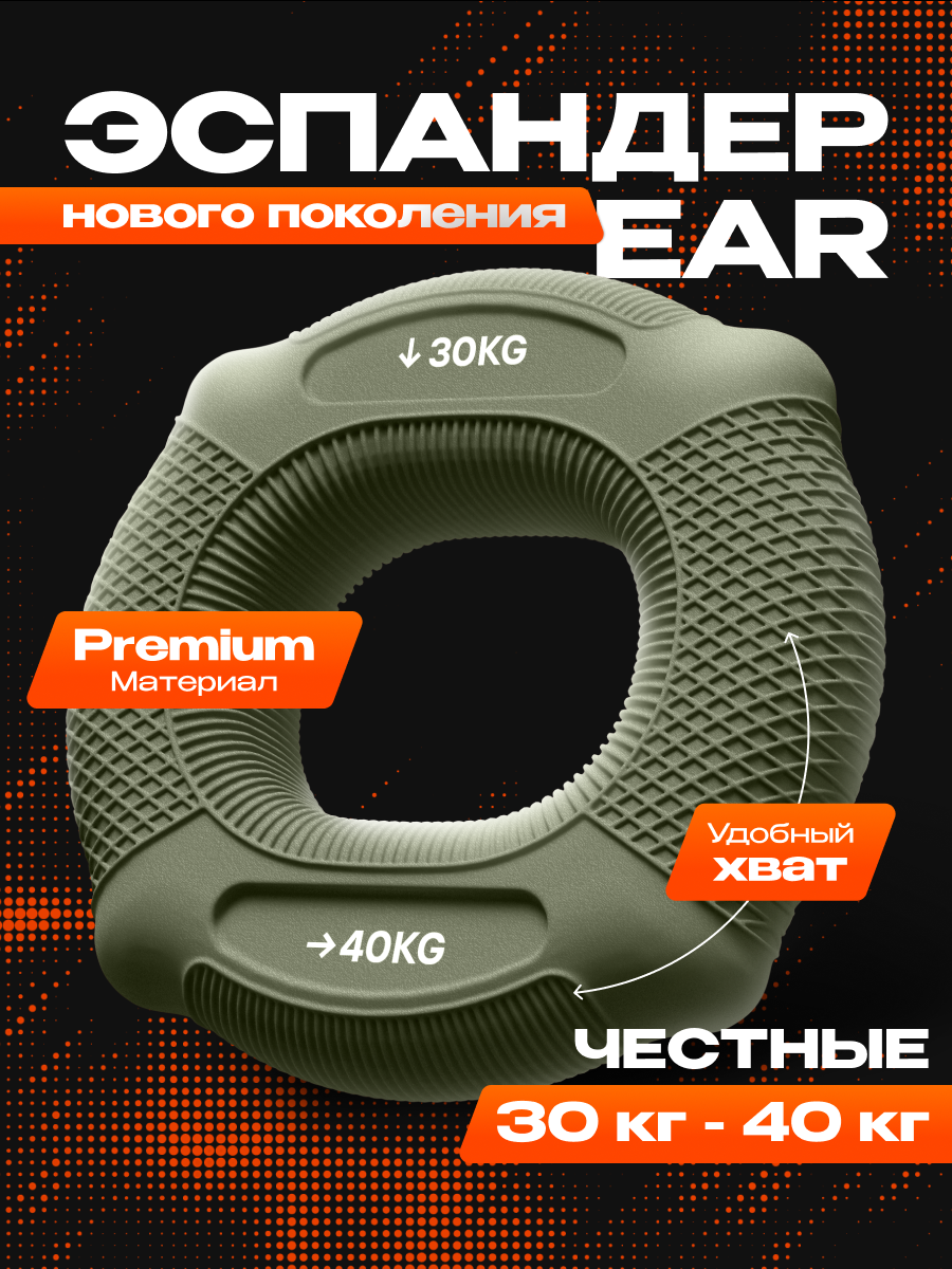 Нагрузка - 30кг - 40кг эспандер кистевой FITFILIP, модель EAR SQNKJ