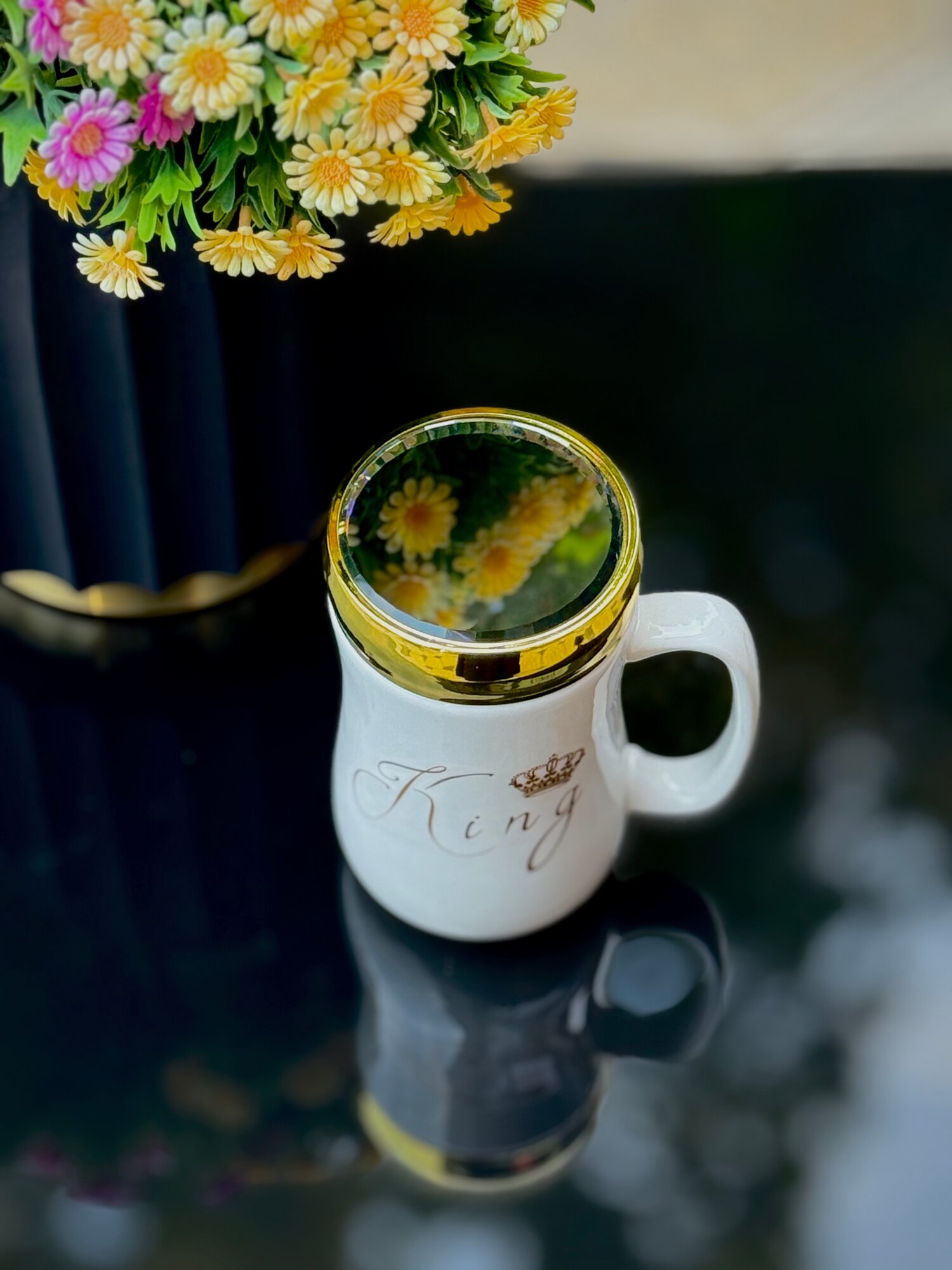 Кружка с крышкой , керамика, 350-450мл — фото 1