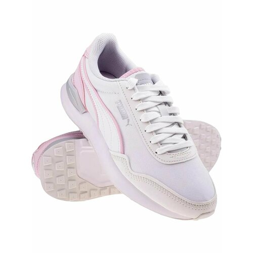 фото Кроссовки puma dista runner tech, полнота 6, размер 4 uk, белый/розовый