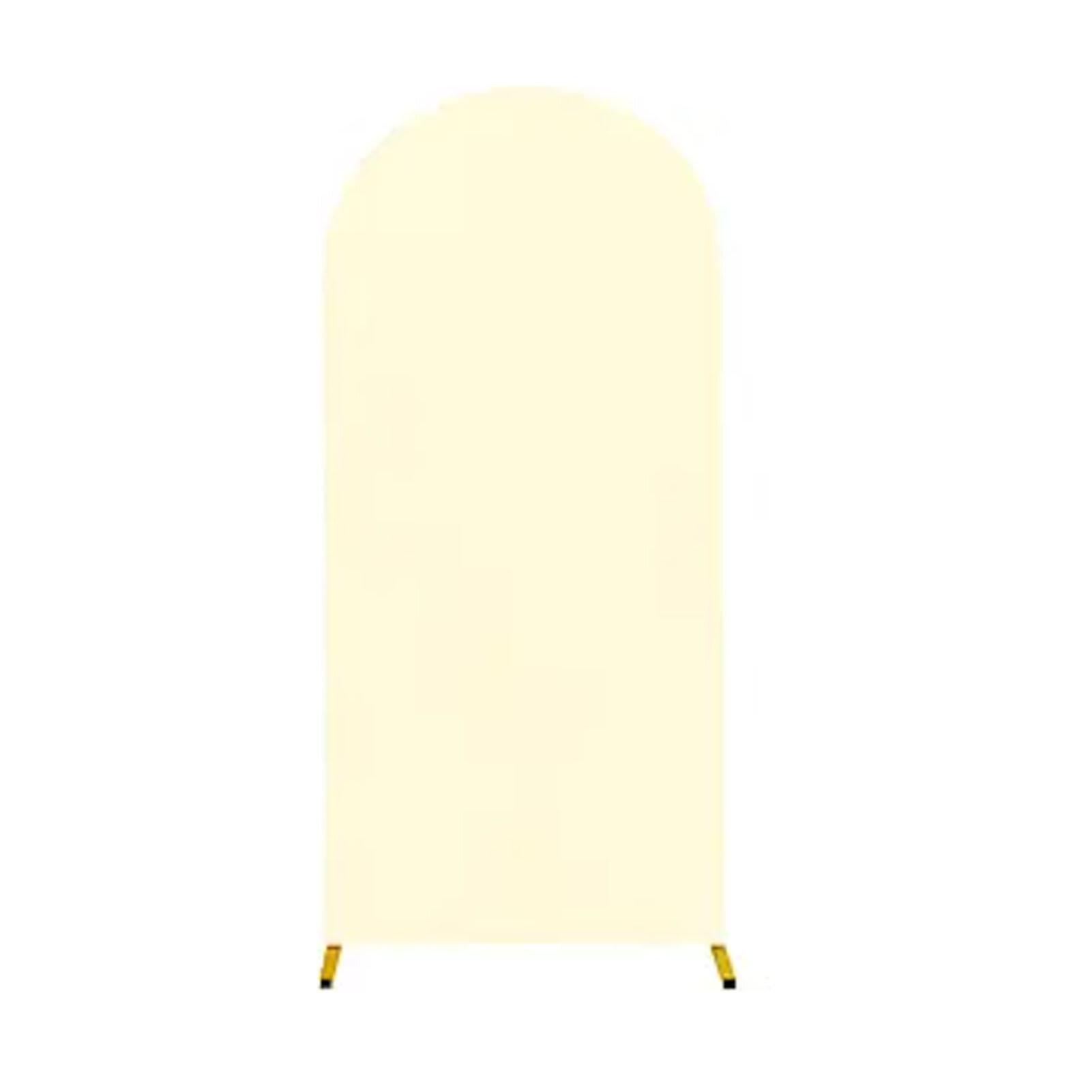 Декоративная арка из эластичной ткани U-образная подставка для воздушных шаров из полиуретана подходит для свадебной тематической вечеринки праздничного банкета светло-желтого цвета.