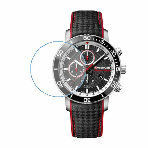 Скрин Мобайл защитный экран для часов Wenger Roadster Black Night Chrono 01.1843.105 из нано стекло 9H