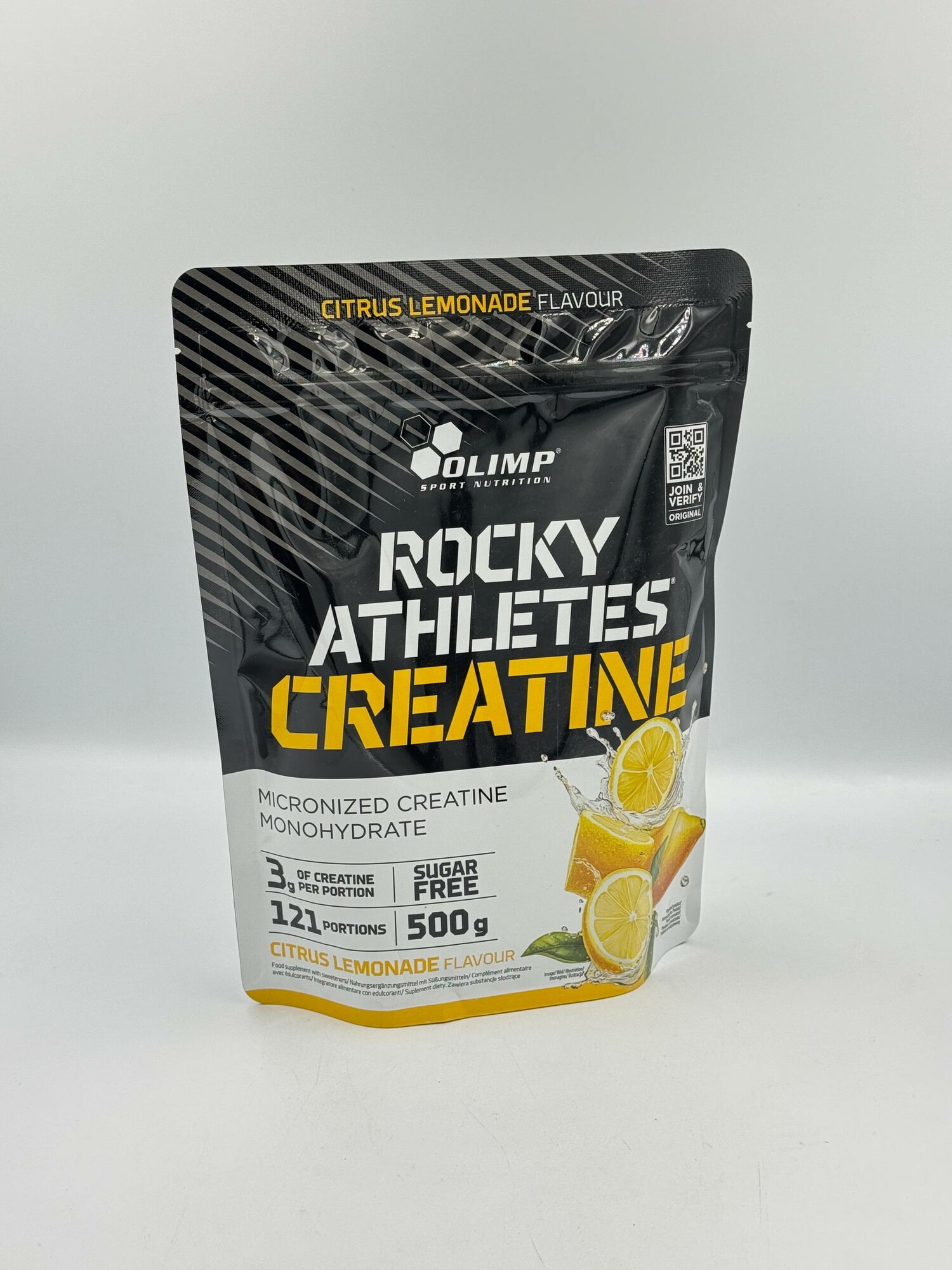 Olimp Creatine, 500 гр, вкус Цитрус лимон креатин моногидрат для роста — фото 1