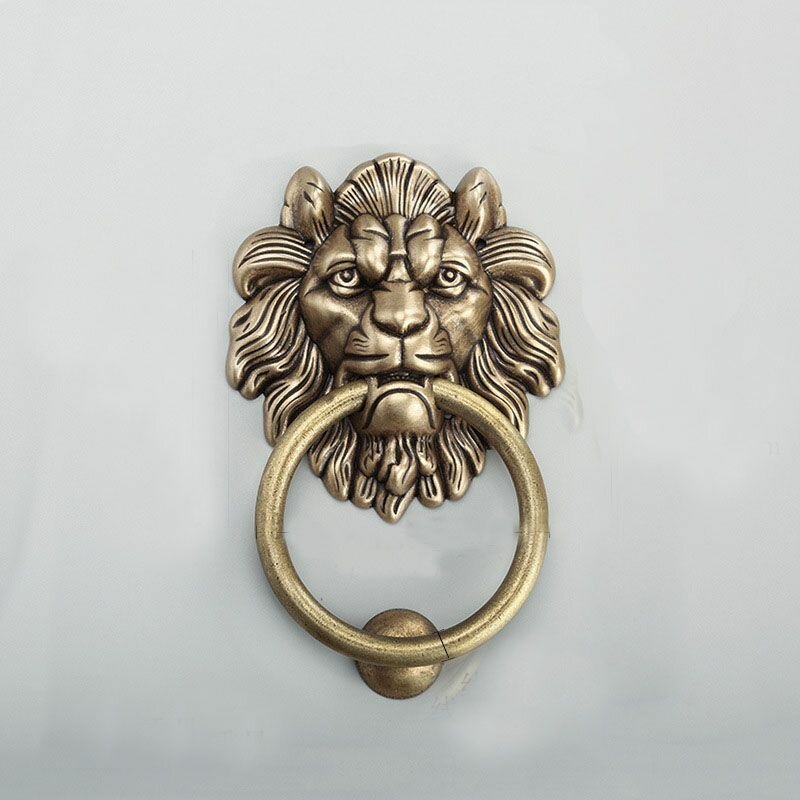 Кнокер ЛЕВ / Дверной Молоток- стучала / Бронза /
