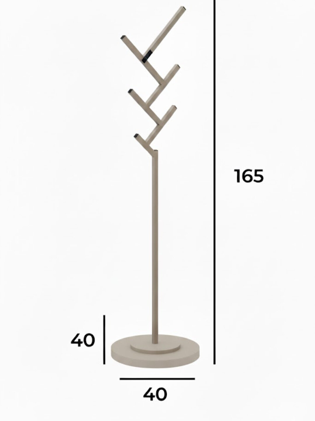 Вешалка AIKO Gru для верхней одежды, напольное, ЛДСП, металл, 40х40 см — фото 1