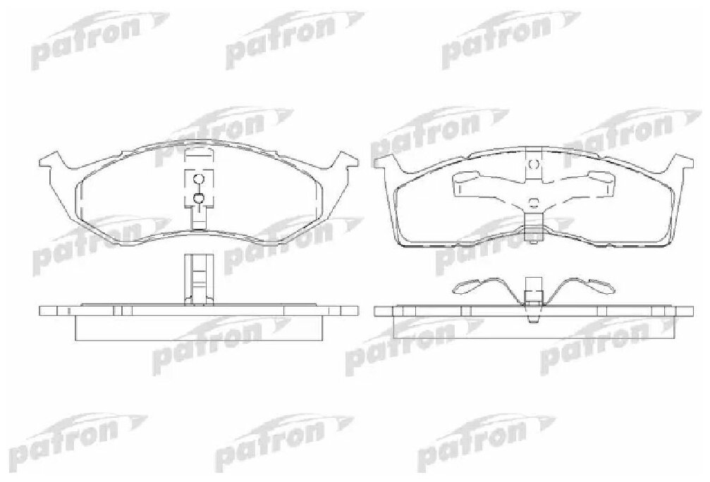 Колодки тормозные передние дисковые для автомобилей Chrysler Крайслер Dodge Plymouth Neon Неон Voyager Вояджер Caravan Караван Vision Вижен PATRON PBP7006