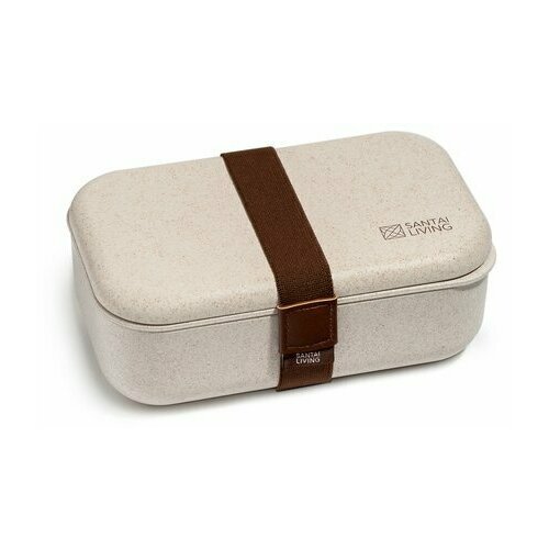 Эко Ланчбокс Santai Living 1,2л, Биоразлагаемый контейнер для еды герметичный с приборами, детский, автомобильный