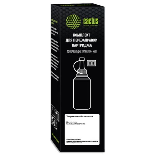 Тонер Cactus CS-RK-SP150HE черный флакон в упаковке 1 x 80грамм для принтера Ricoh Aficio SP 150SP 150SU 310₽