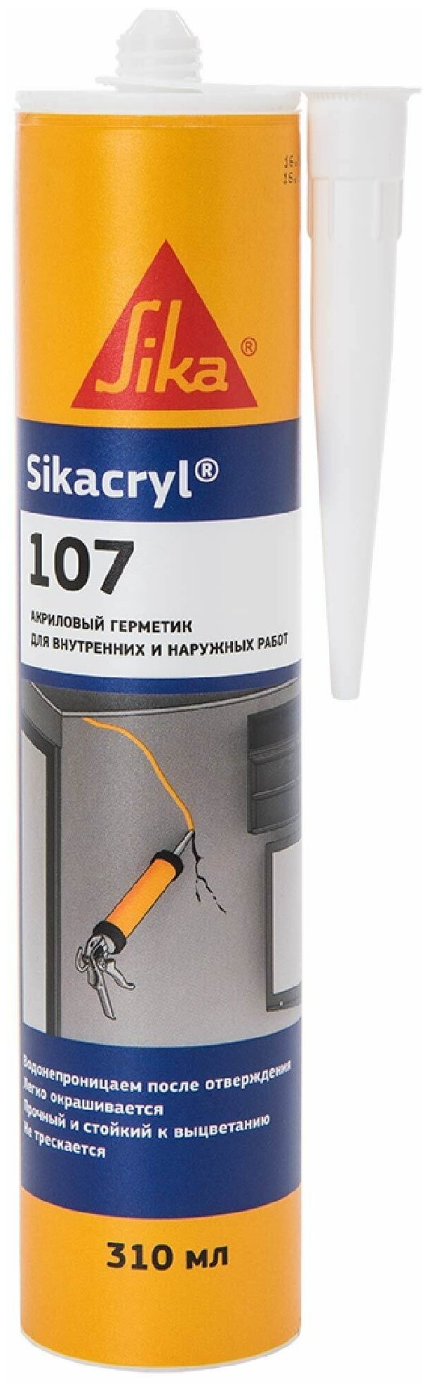 Герметик Sikacryl-107 акриловый 310 мл белый