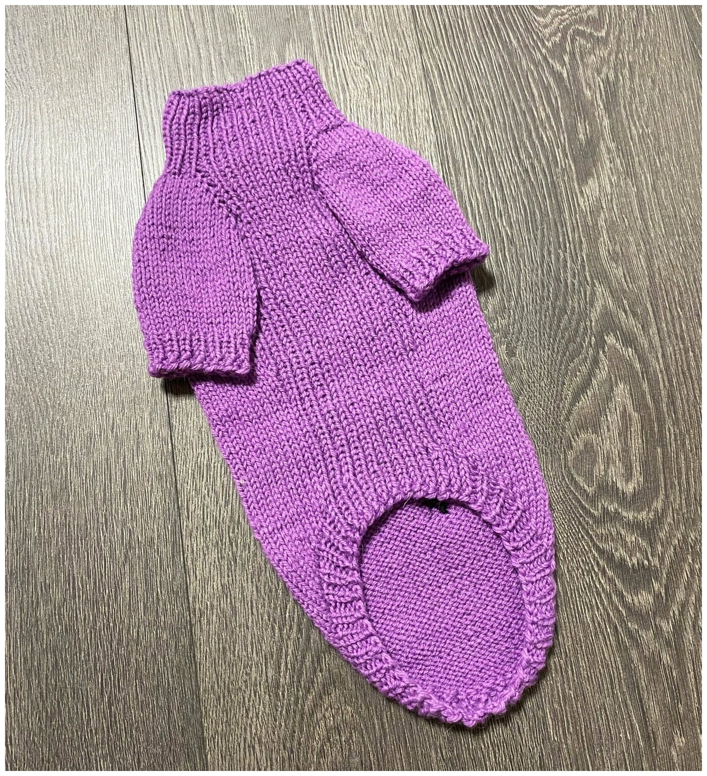 Вязаный свитер Дракон для собак малых пород (handmade) / XL (ДС 39см, ОГ 41см) - фотография № 2