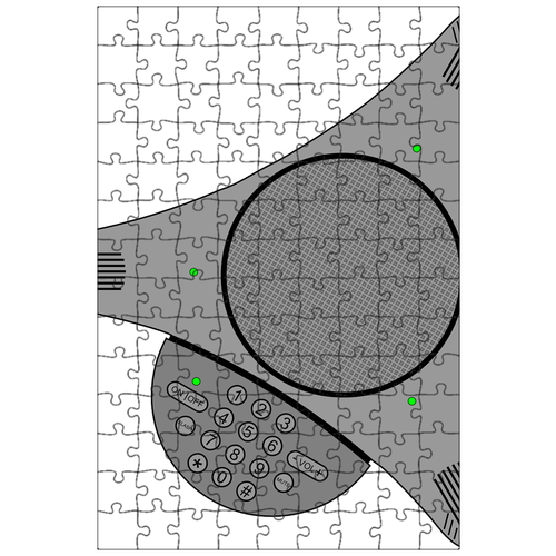 фото Магнитный пазл 27x18см."громкая связь, телефон, домофон" на холодильник lotsprints
