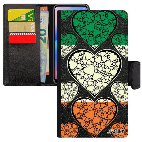 фото Яркий чехол-книжка на мобильный // iphone xs // "флаг ирландии с сердцем" дизайн страна, utaupia, цветной