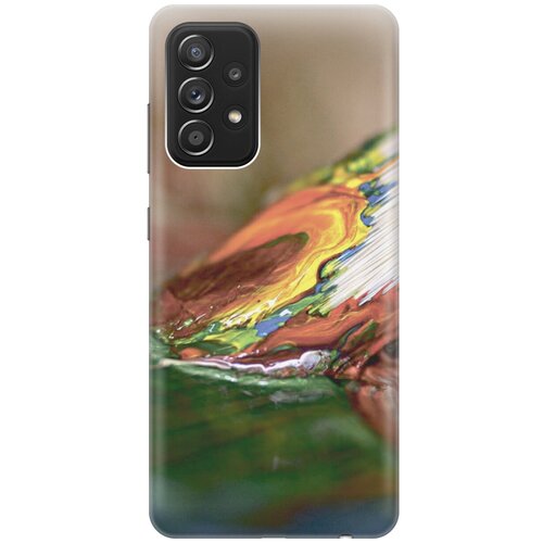 фото Силиконовый чехол на samsung galaxy a52 / самсунг а52 с принтом "кисть и краска gosso