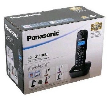 Радиотелефоны Philips Panasonic KX-TG1611RUH (серый) {АОН, Caller ID,12 мелодий звонка,подсветка дисплея,поиск трубки}