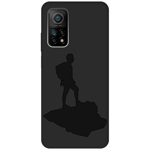 Матовый чехол Trekking для Xiaomi Mi 10T / 10T Pro / Сяоми Ми 10Т / Ми 10Т Про с эффектом блика черный