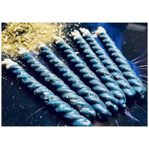 Свеча - скрутка синяя Мужское здоровье (5 шт.)