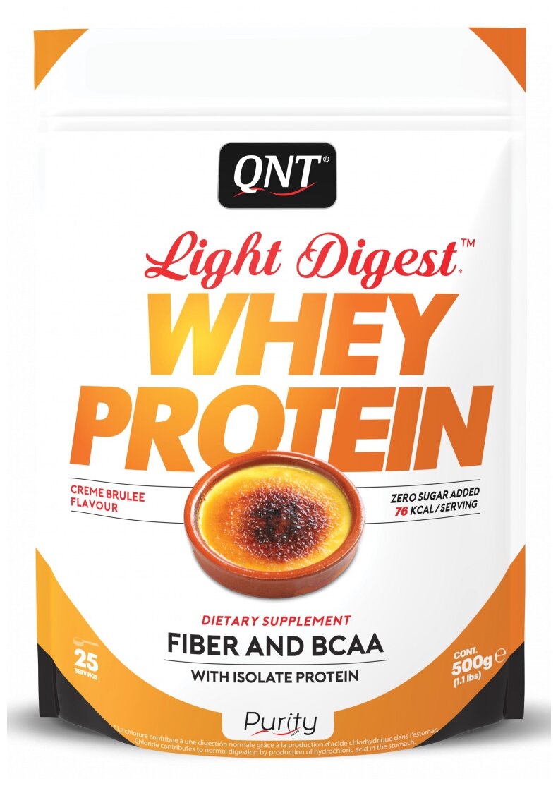 Протеин QNT Light Digest Whey Protein, 500 гр., крем-брюле