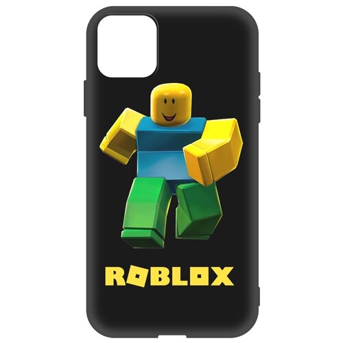 Чехол-накладка Krutoff Soft Case Roblox-Классический Нуб для Apple iPhone 11 черный чехол накладка krutoff soft case roblox классический нуб для apple iphone x xs черный