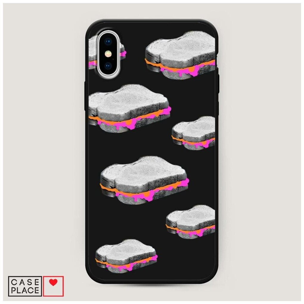Матовый силиконовый чехол "Кислотный бутер" на Apple iPhone XS Max (10S Max) / Айфон Иск Эс Макс