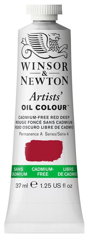 фото Краски масляные Краска масляная профессиональная Winsor&Newton "Artists' Oil", беcкадмиевый насыщенно- красный