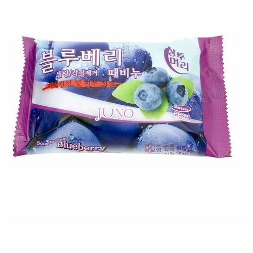 JUNO Sangtumeori Peeling Soap Blueberry - Косметическое мыло пилинг (Голубика) 150гр. мыло juno с экстрактом черники 150 г с отшелушивающим эффектом
