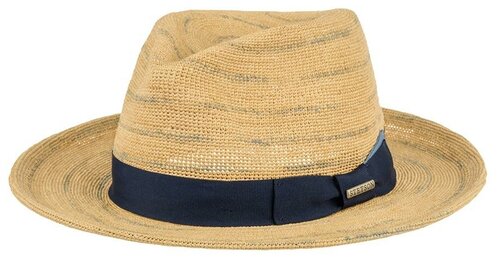 Шляпа федора STETSON, солома, размер 61, бежевый