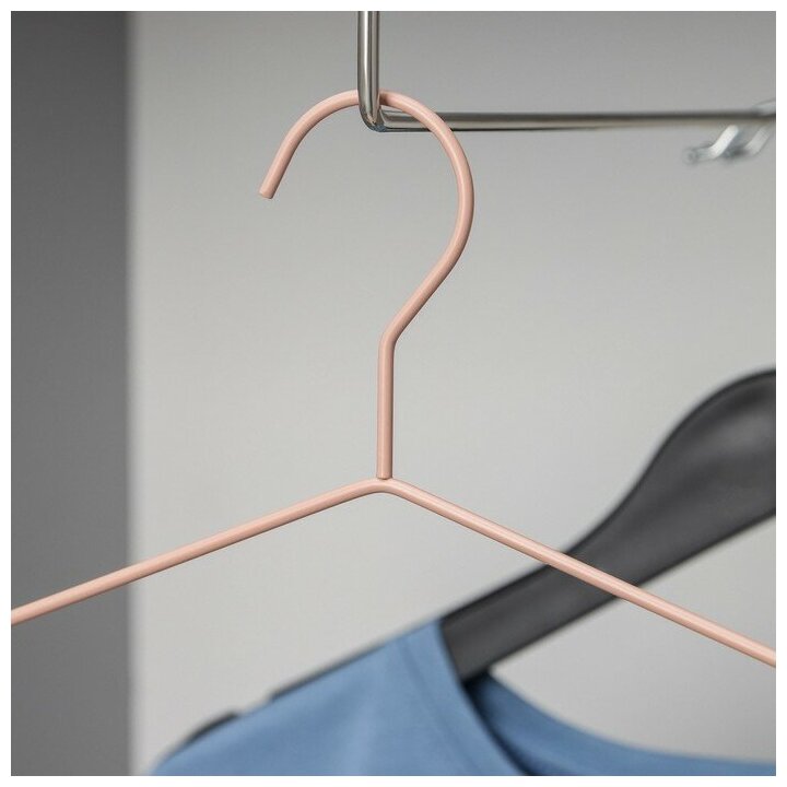Вешалка для одежды SAVANNA Wood, 41,5×22,5×1 см, цвет розовый - фотография № 2