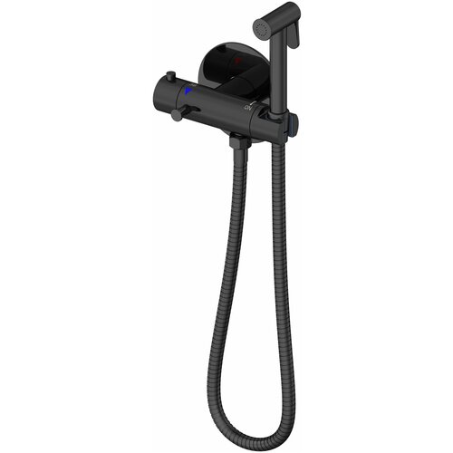 Гигиенический душ Gappo G7290-6, черный матовый латунь 1500 мм гигиенический душ скрытого монтажа sanarino sb 100501 черный матовый