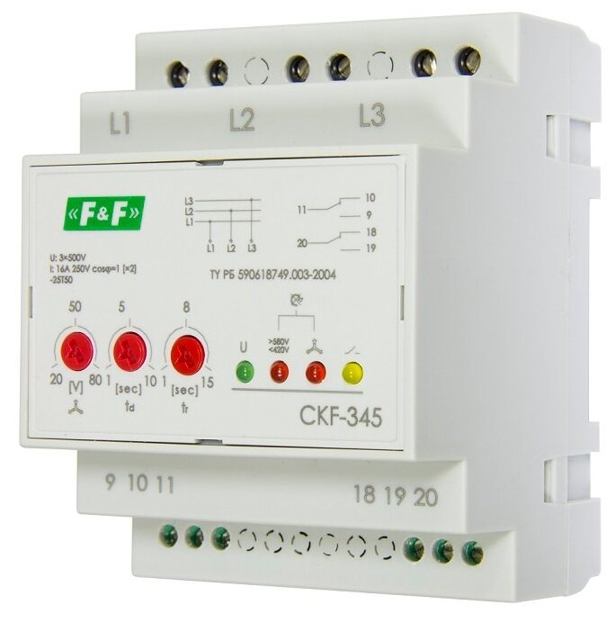 F&F CKF-345 реле контроля фаз