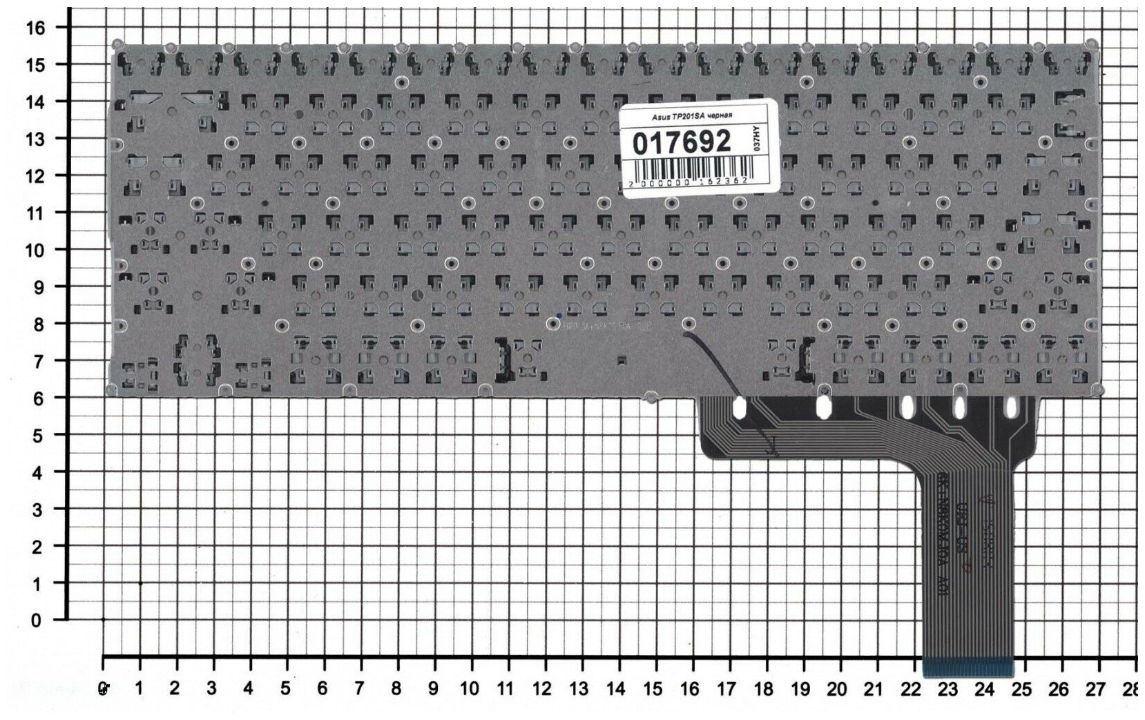 Клавиатура для ноутбука Asus TP201SA черная без рамки