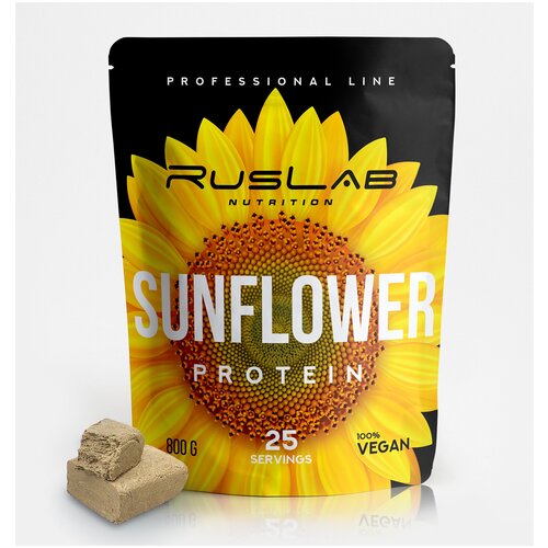 фото Sunflower protein-протеин подсолнечный,растительный протеин,веганский протеин,без гмо (800гр),вкус халва ruslabnutrition