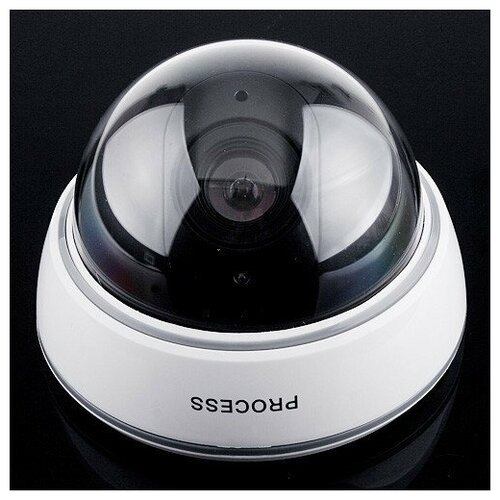 Муляж камеры видеонаблюдения PROCESS фальшивая пластиковая беспроводная камера безопасности с мигающим красным светодиодом