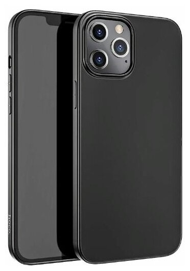 Задняя накладка для iP 12 Pro Max (6.7) Fascination силикон черная HOCO