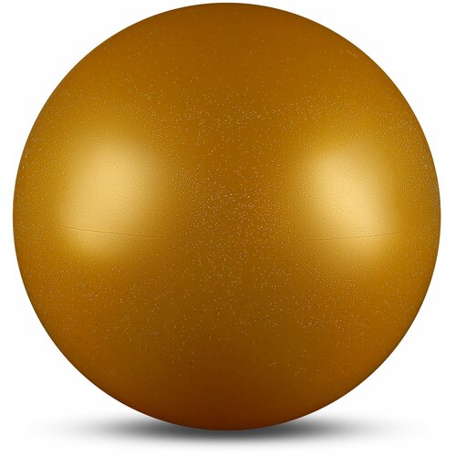 фото Мяч для художественной гимнастики силикон металлик 300 г ab2803b желтый с блестками 15 см indigo