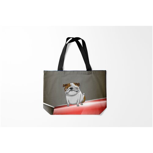 фото Сумка-шоппер / 46х35 см / собаки / бульдог burnettie