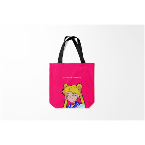 фото Сумка-шоппер / 40х40 см / аниме / sailor moon existing is exhausting burnettie