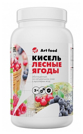 Кисель Артлайф"Лесные ягоды" - На натуральном соке с кусочками ягод 500 г" Арт лайф / Artlife